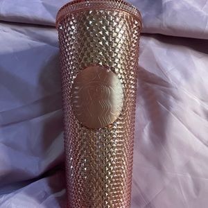 24 oz rose gold studded Starbucks cup